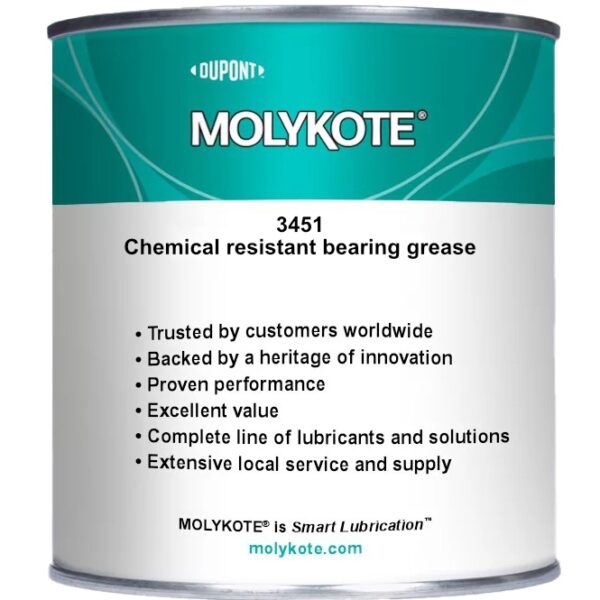 Molykote 3451 Chemical resistant NLGI Grade 2 bearing grease 1kg can