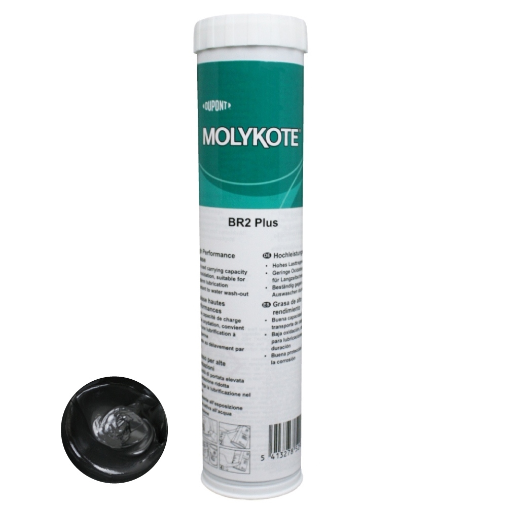 Molykote BR2 Plus High performance grease NLGI-2 black 400g cartridge