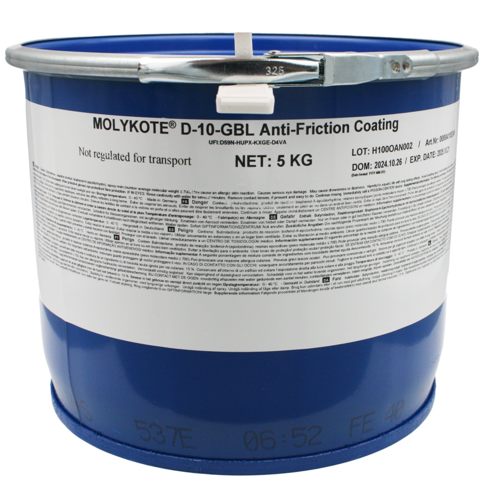 Molykote D-10 GBL Anti-Friction coating Graphite black 5kg pail