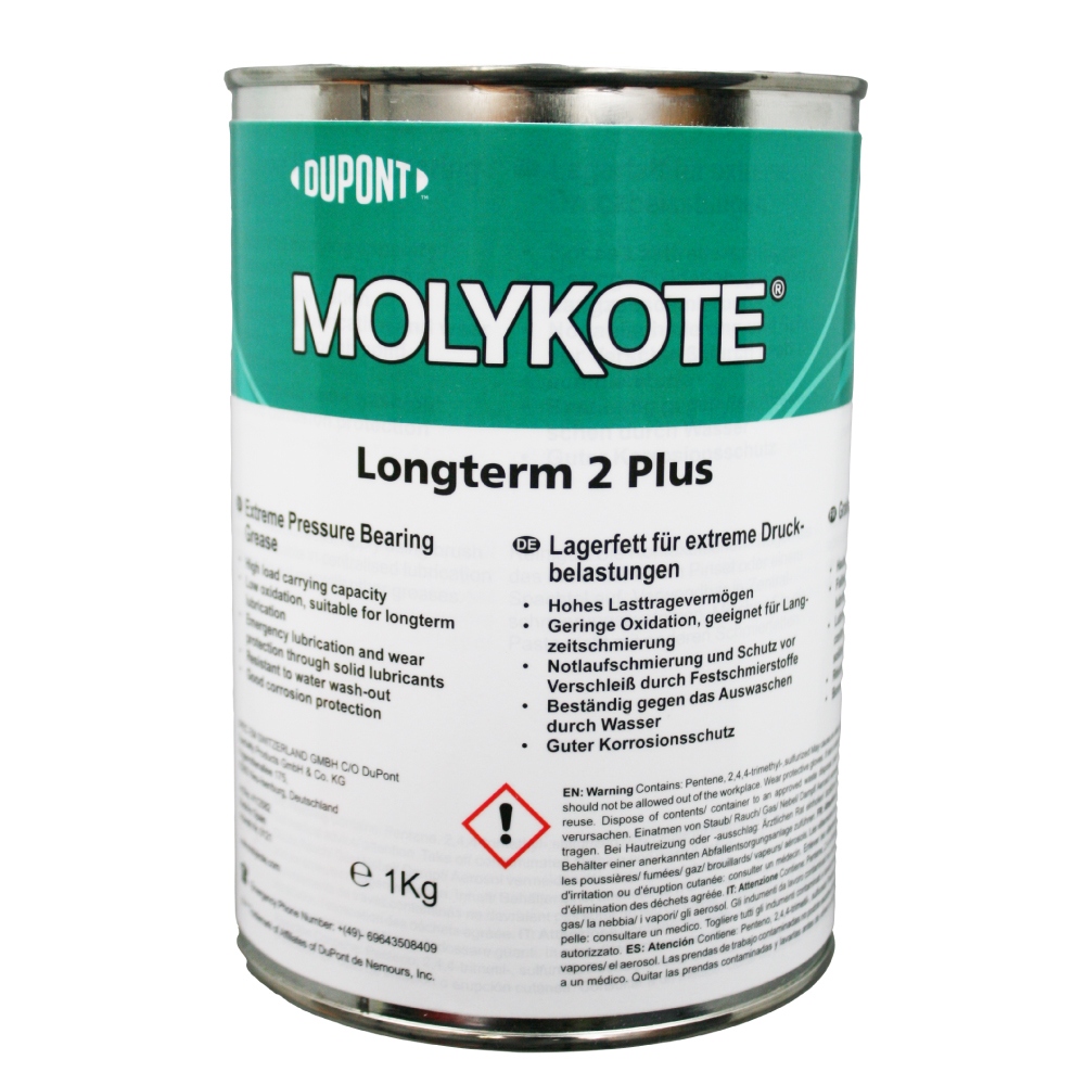 Molykote LONGTERM 2 PLUS extreme pressure bearing grease 1kg can