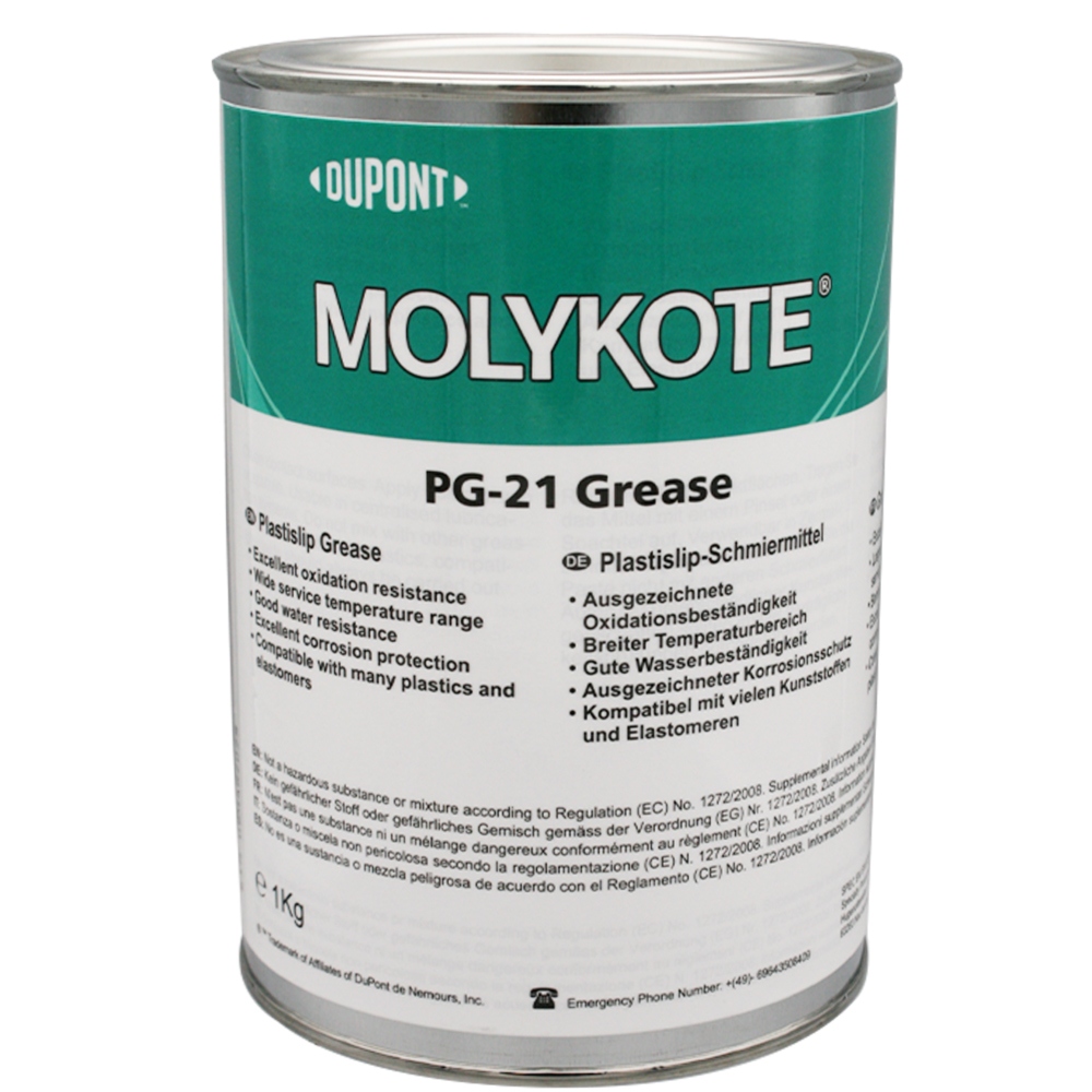 Molykote PG-21 Plastislip Grease silicone-based white NLGI-2 1kg can