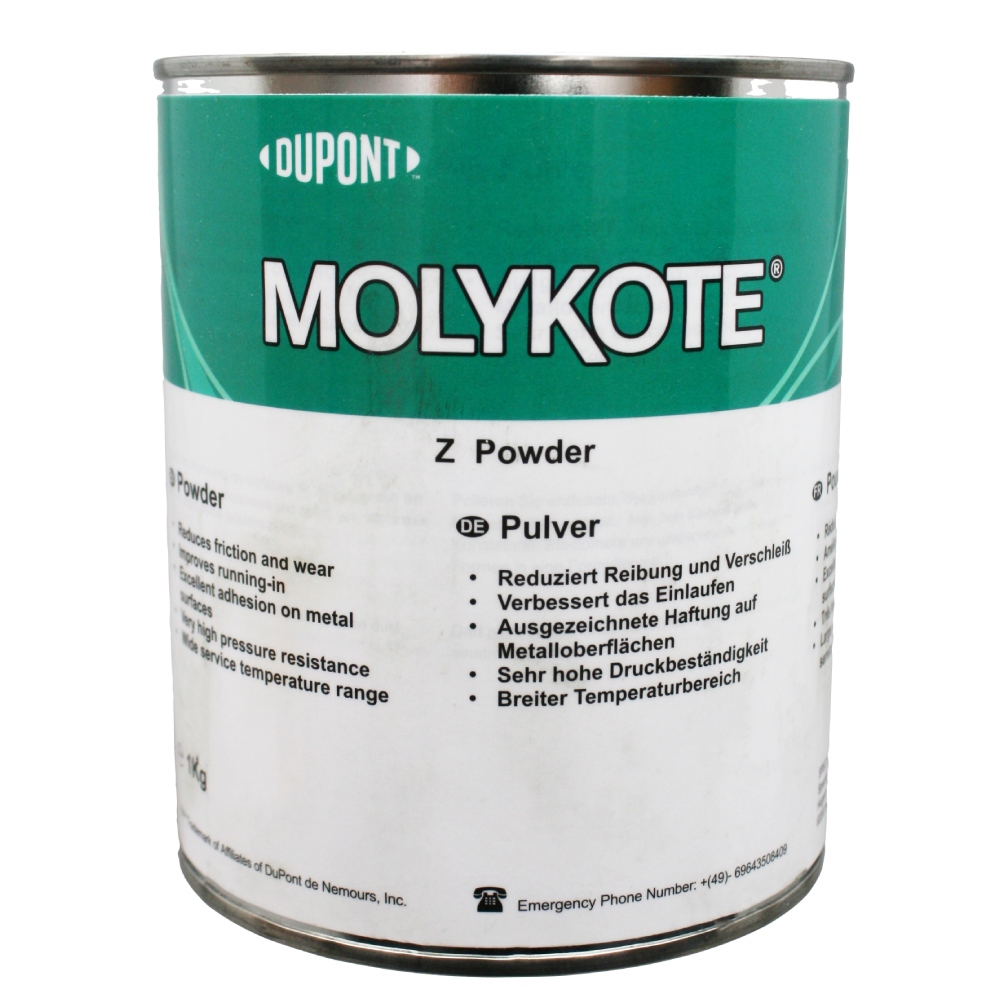 Molykote Z Powder MoS2 lubricant 1 kg can