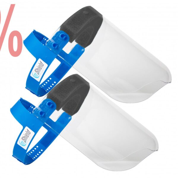 mShield 2x Polycarbonate face protection shield EN166 disinfectable
