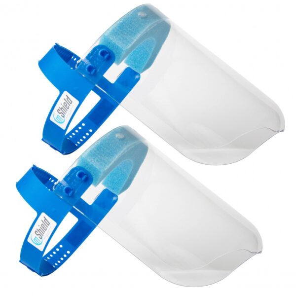 mShield 2x Polycarbonate face protection shield EN166 - duopack