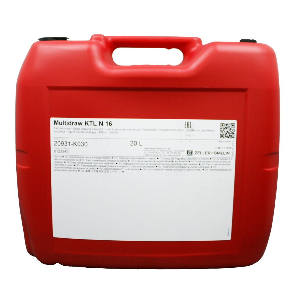 Multidraw KTL N 16 LM mineral oil-based drawing and punching oil 20L