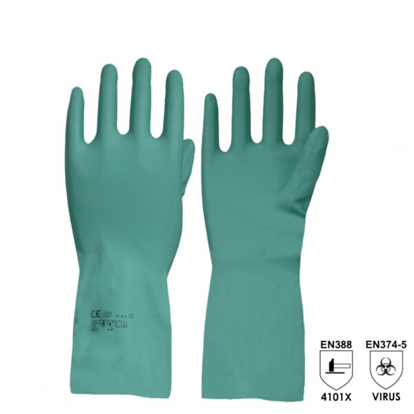 Solidstar DIAMOND 1341 Nitrile Chemical safety gloves green