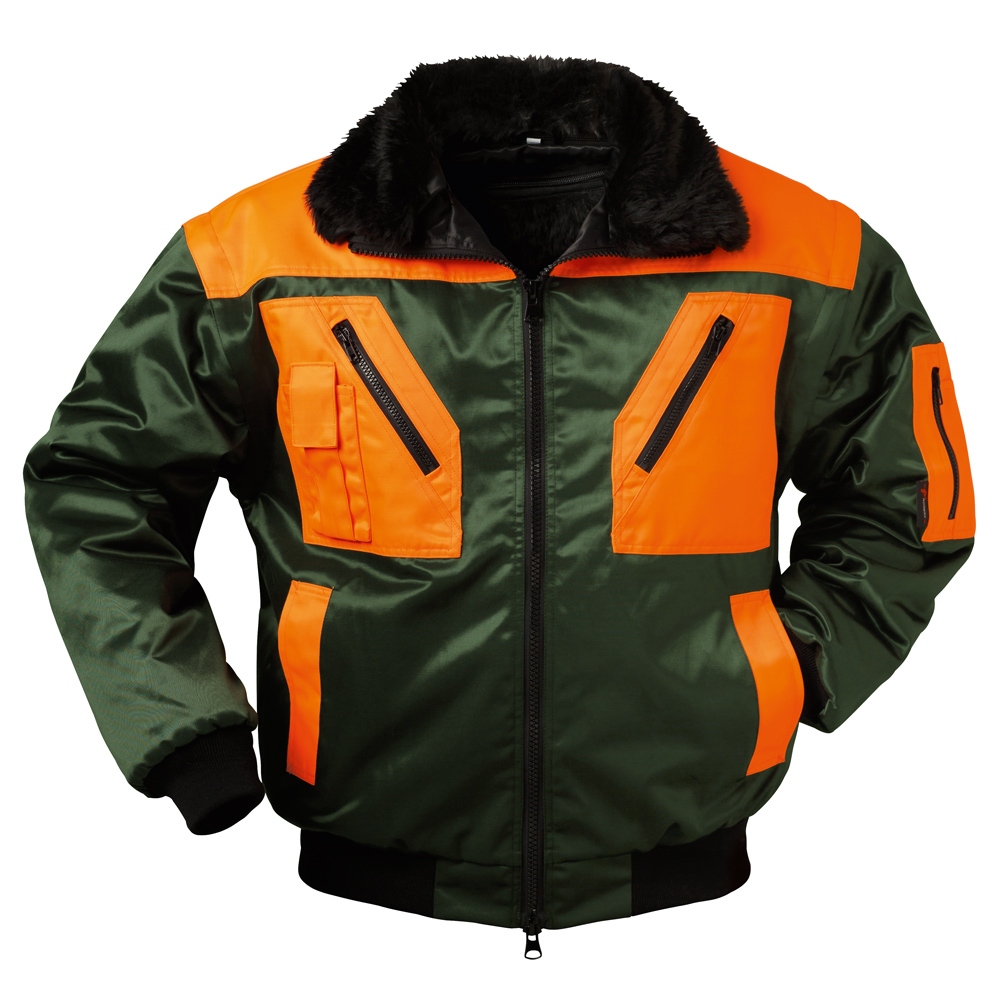 Convertible bomber jacket 4-in-1 green/orange S-4XL, Norway 22758