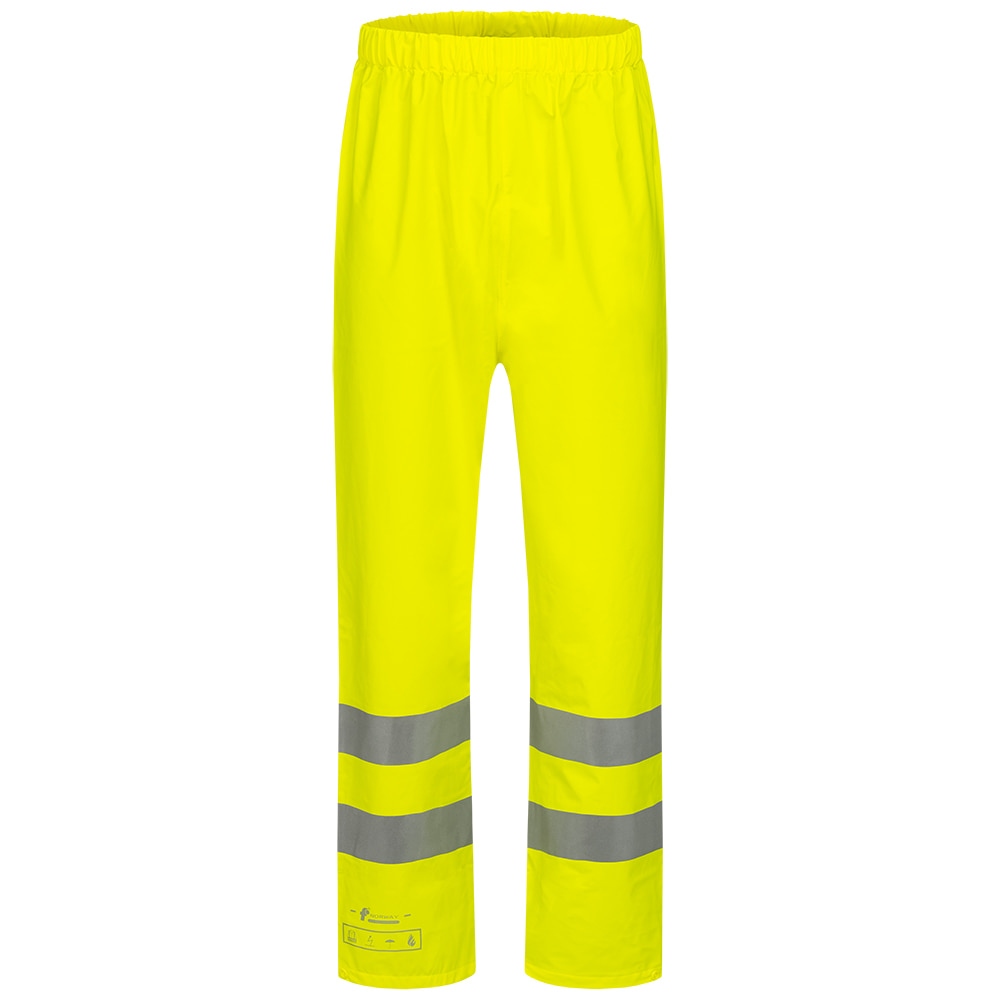 Multi-Norm Hi Vis PU-Stretch Rain Trousers EN14116 yellow, Norway 2353