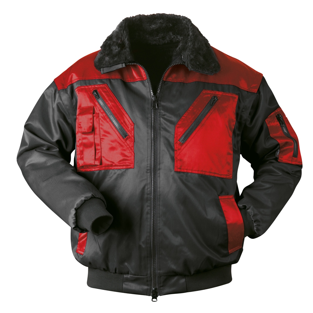 Convertible bomber jacket 4-in-1 black/red S-4XL, Norway 23619