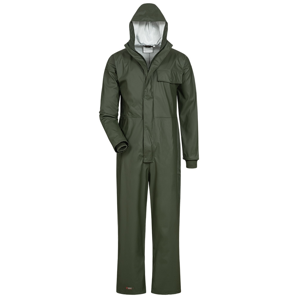 PU rain coverall light & stretch olivgrün S-4XL, Norway 26600