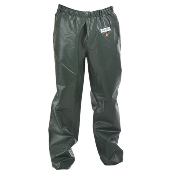 Ocean Offshore Heavy PVC rain trousers flame retardant olive S-8XL