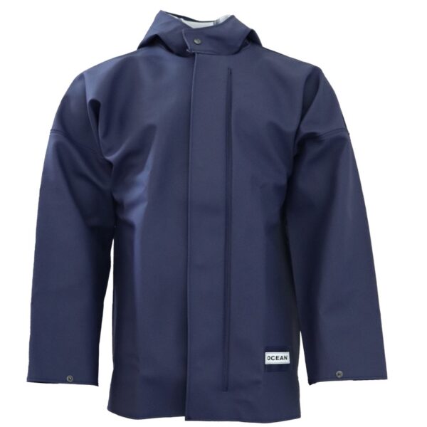 OCEAN WEATHER HEAVY Rain hooded PVC jacket blue XS-8XL