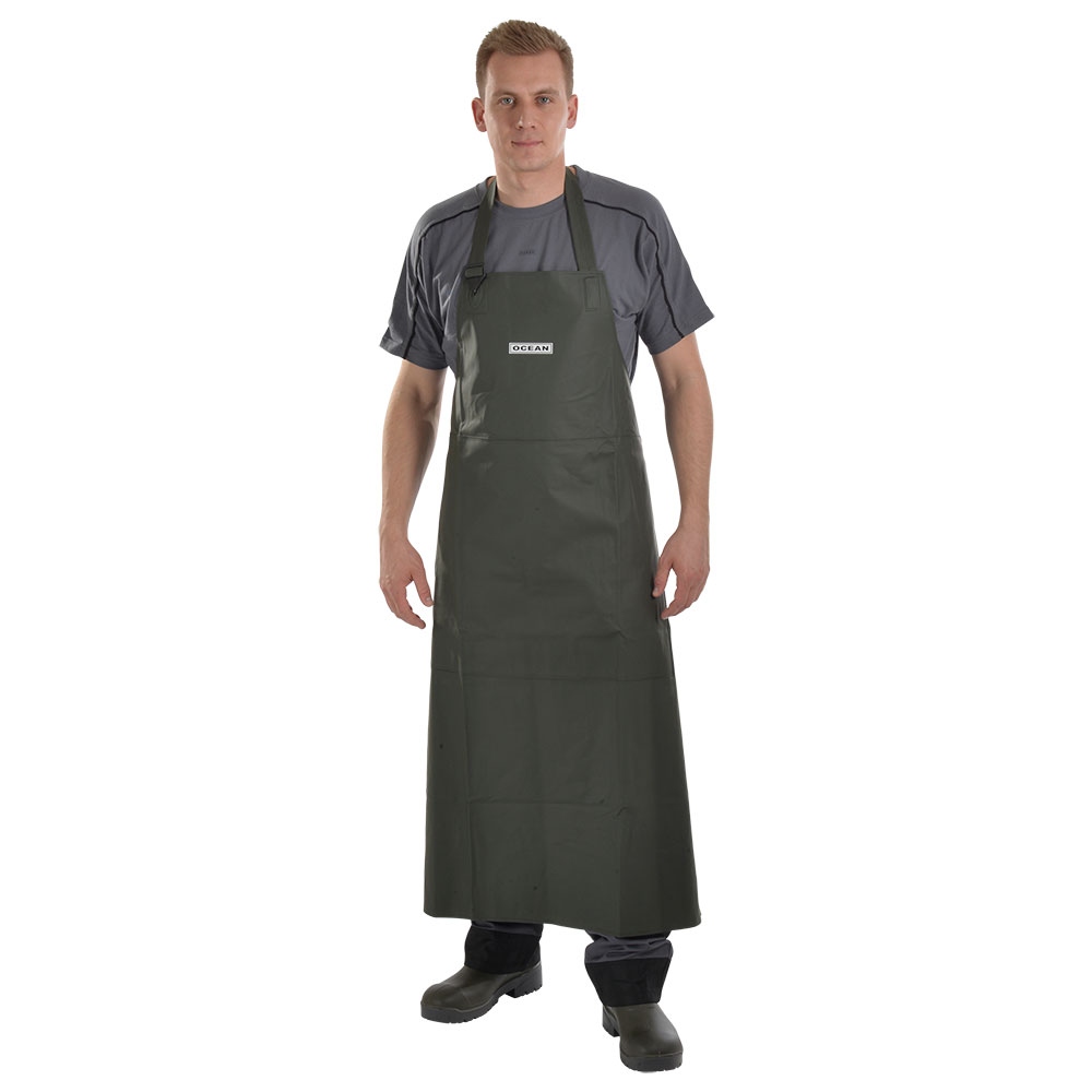 OCEAN Menton Premium apron with reinforced front olive 125cm