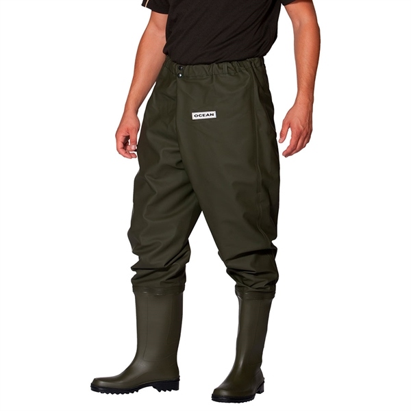 Ocean Original Safety waist waders S5 with steel toe boots 39-49