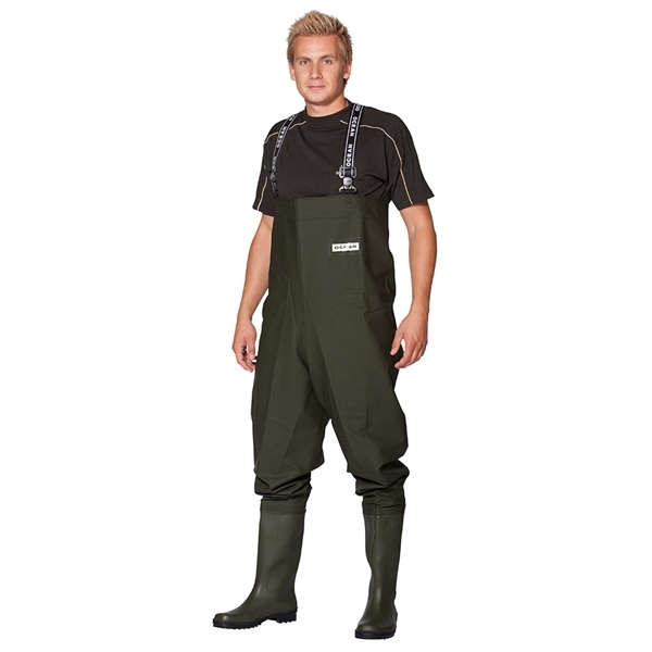 Ocean Original Safety chest waders S5 with steel toe boots 39-49