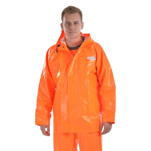 OCEAN 8-20C-6 HURRICANE Fishing rain jacket flame resistant orange