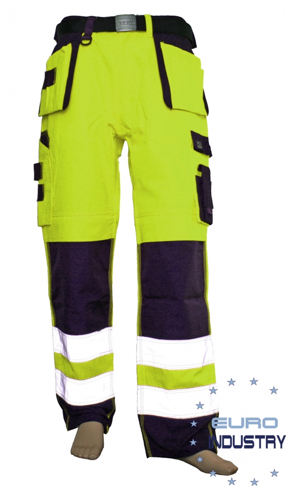 Ocean 80-1299 THOR High visibility trousers gelb-navy blue size S