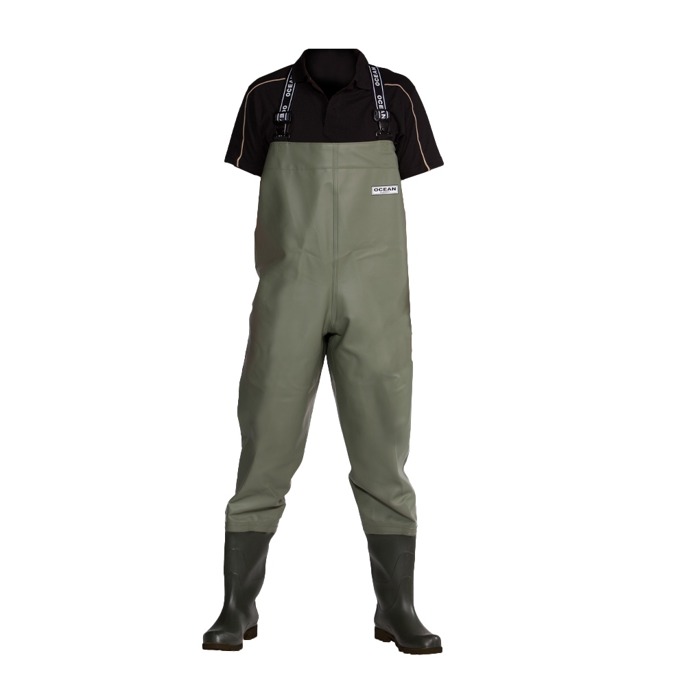 Ocean Classic Safety chest waders S5 with steel toe boots 39-49