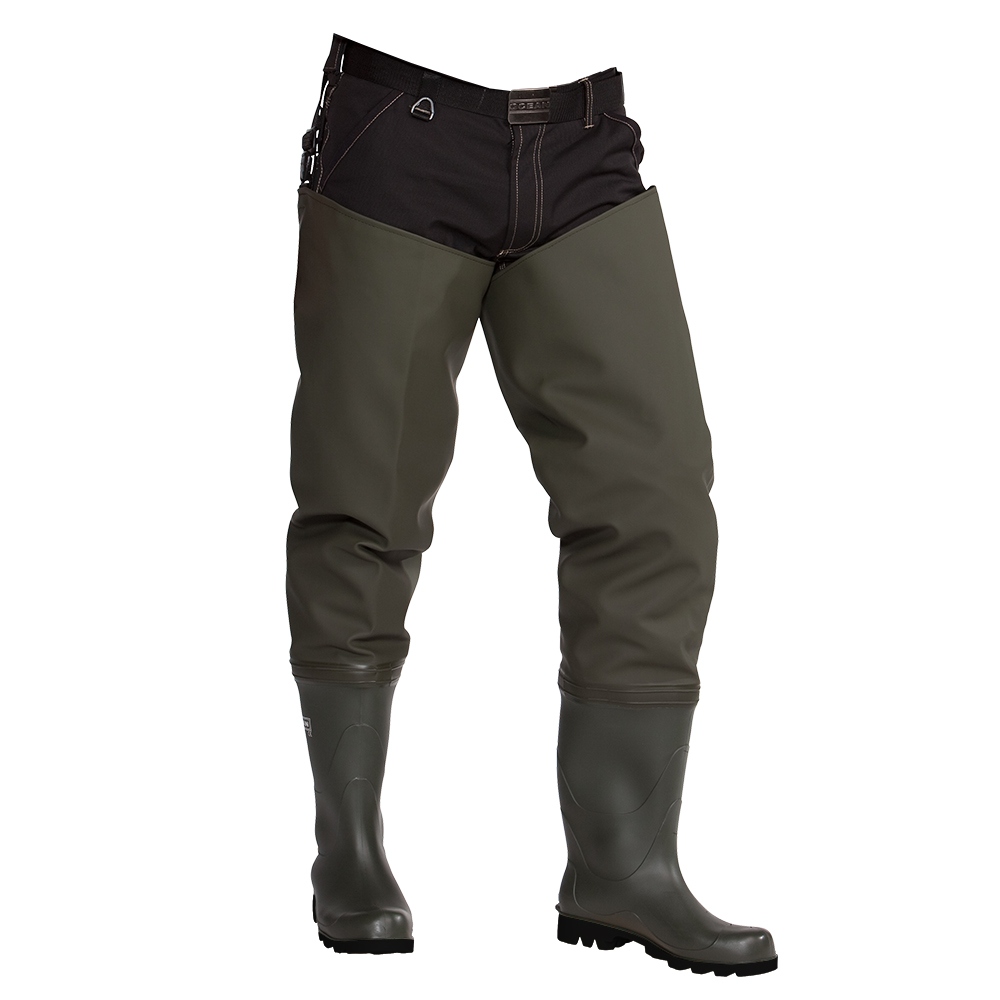 Ocean Deluxe Heavy Duty Non-slip Hip Waders with studded boots 37-48