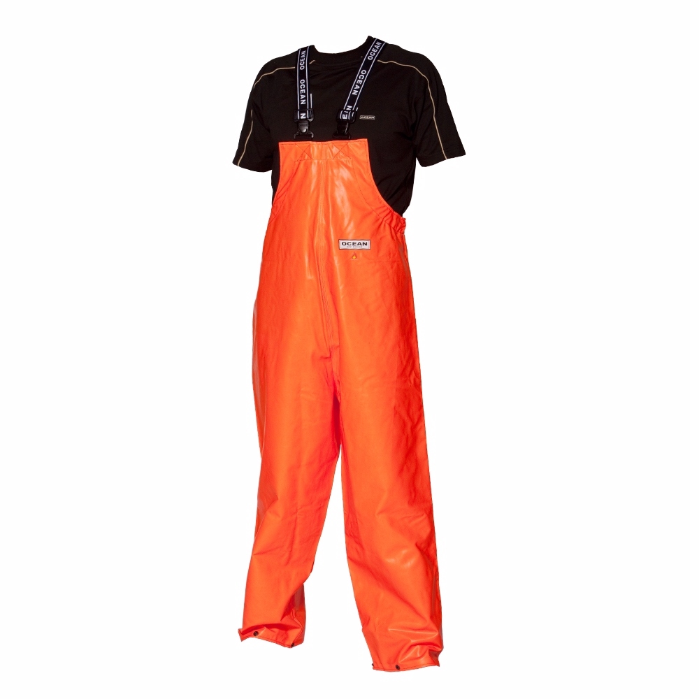 OCEAN OFFSHORE bib&brace oil resistant trousers orange S-8XL