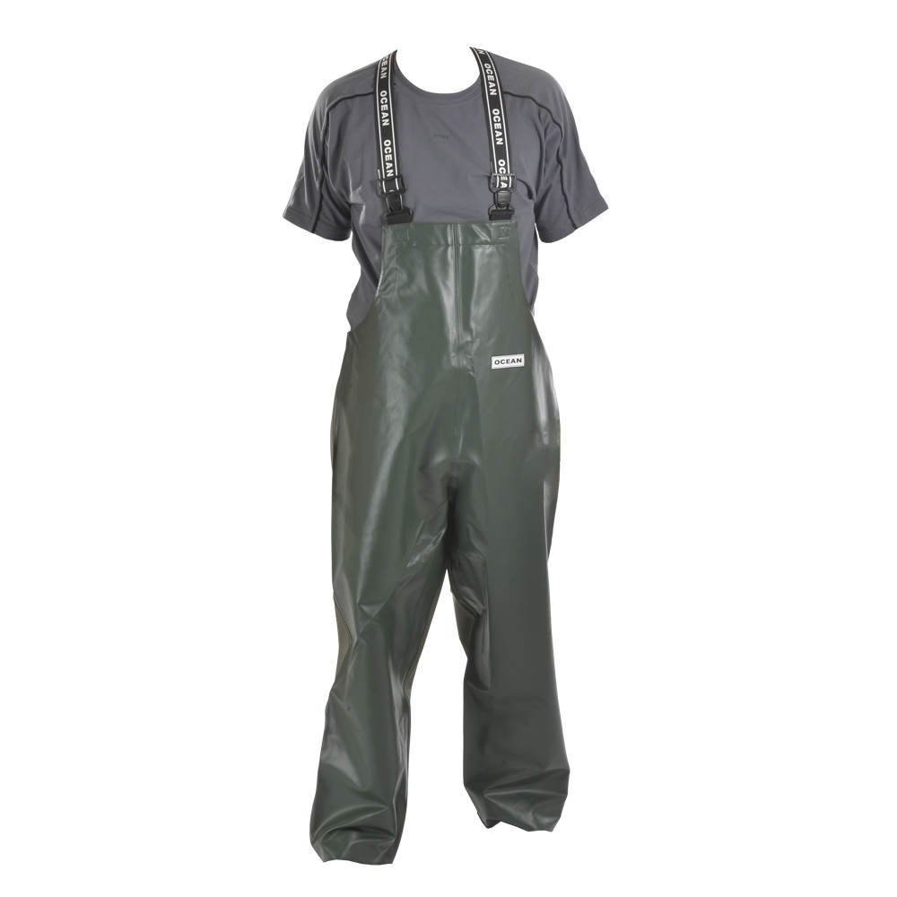 OCEAN OFFSHORE Bib & brace oil resistant trousers olive S-8XL