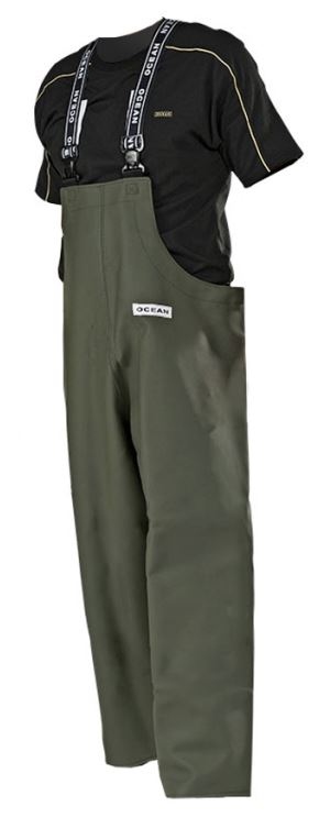 Ocean Weather Heavy Duty Rainwear dungarees olive S-6XL