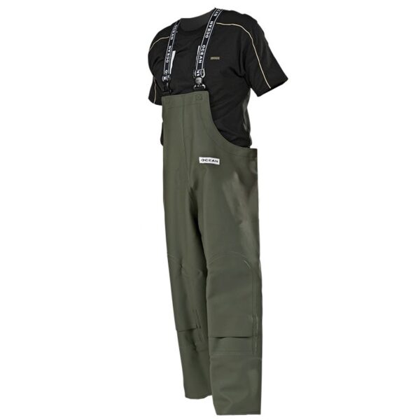 Ocean Weather Heavy Rainwear dungarees reinforced knees olive S-3XL