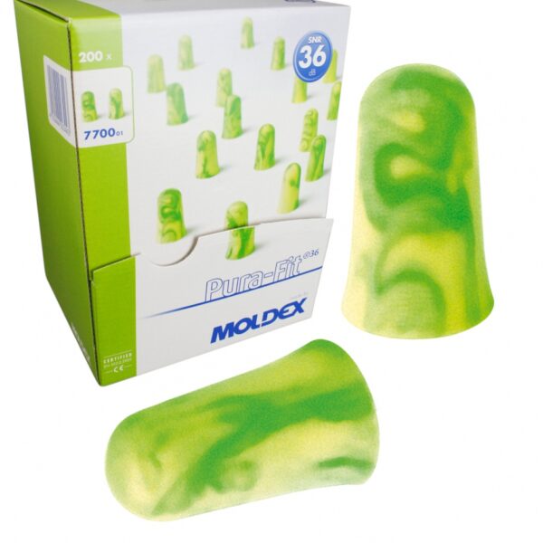 MOLDEX 7700 Pura-Fit Box of 200 foam ear plugs SNR 36 dB green