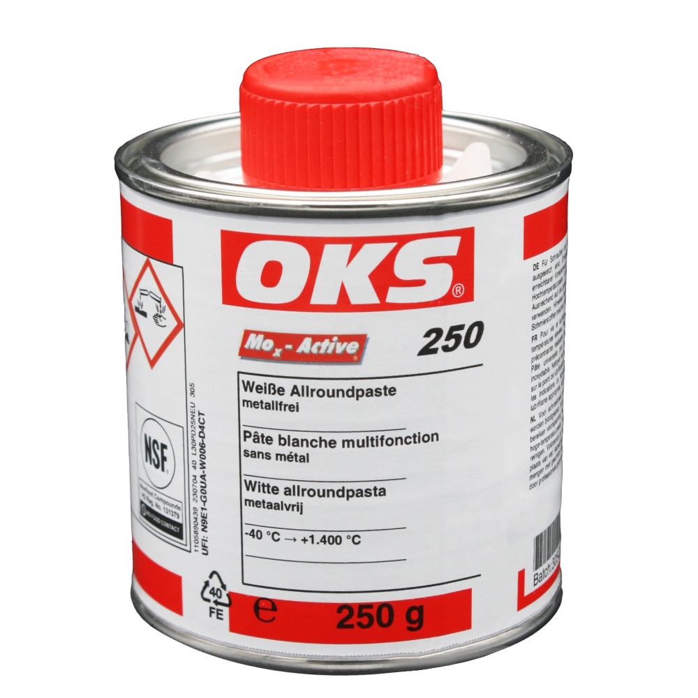 OKS 250 White Metal-free Multipurpose Paste 250g brush tin