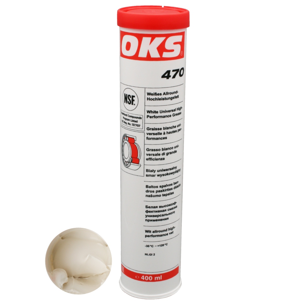 OKS 470 Universal high-performance grease white NSF H2 400ml cartridge