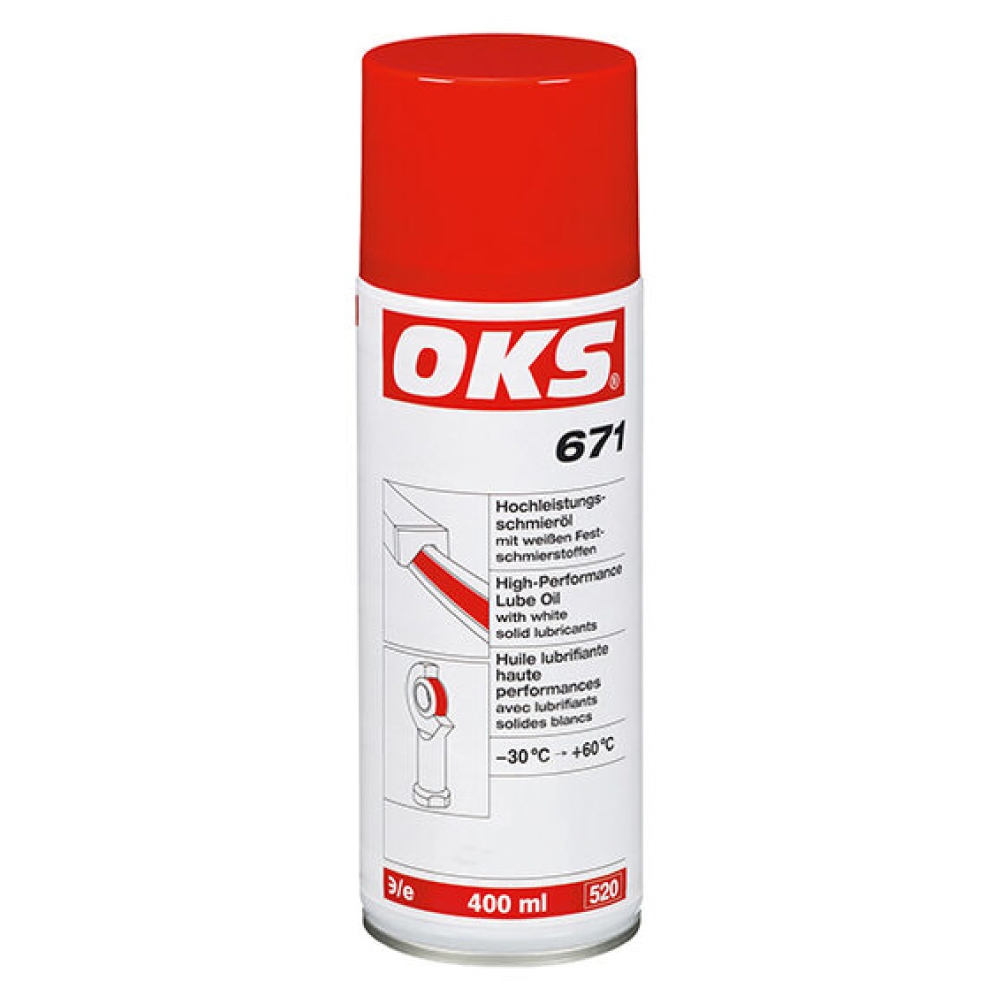 OKS 671 High performance lubricating oil with white solids 400ml spray