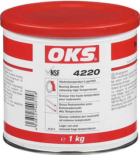 OKS 4220 Food grade bearing grease for extremely high temperatures 1kg