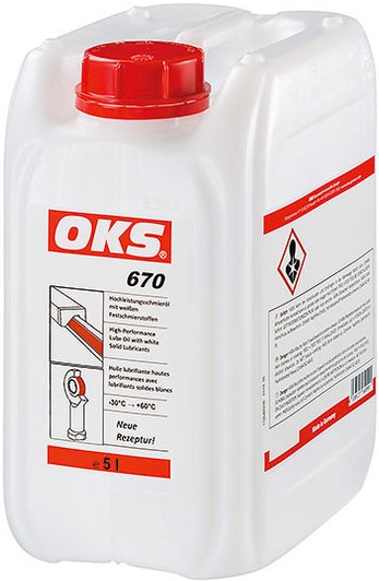 OKS 670 High performance lubricating oil with white solid lubricants5l