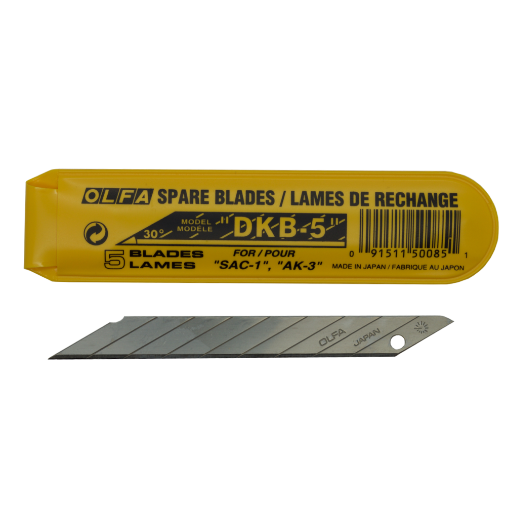 OLFA DKB-5 - 30° graphics spare cutter blades 9mm, pack with 5 blades
