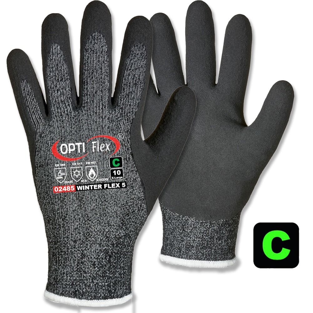 OPTIFlex 02485 WINTER FLEX 5 Latex-coated Cut Resistant Gloves Level C
