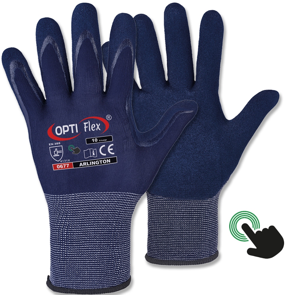 Optiflex 0677 Arlington Nitrile-coated Nylon Assembly Gloves 6-11