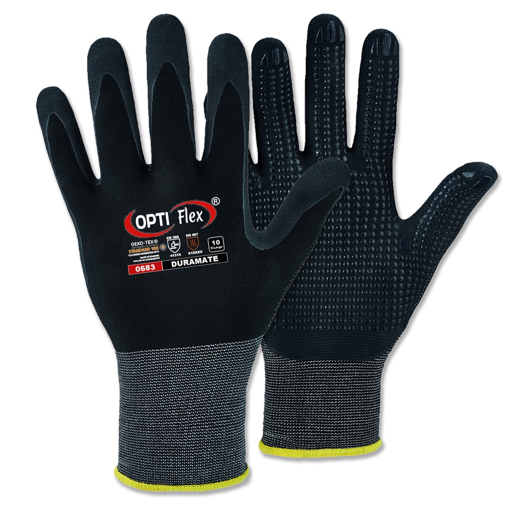 OPTIFlex 0683 DURAMATE Nitrile/PU-coated Dotted Safety Gloves 6-11