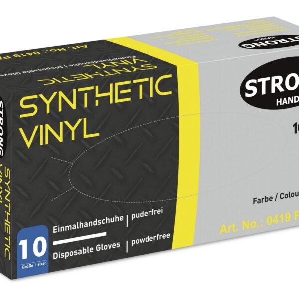 Stronghand 0419 PATAU Box of 100 nitrile vinyl disposable gloves 8-10