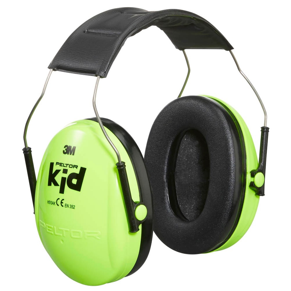 3M Peltor Kid Ear Muffs SNR 27 dB neon green