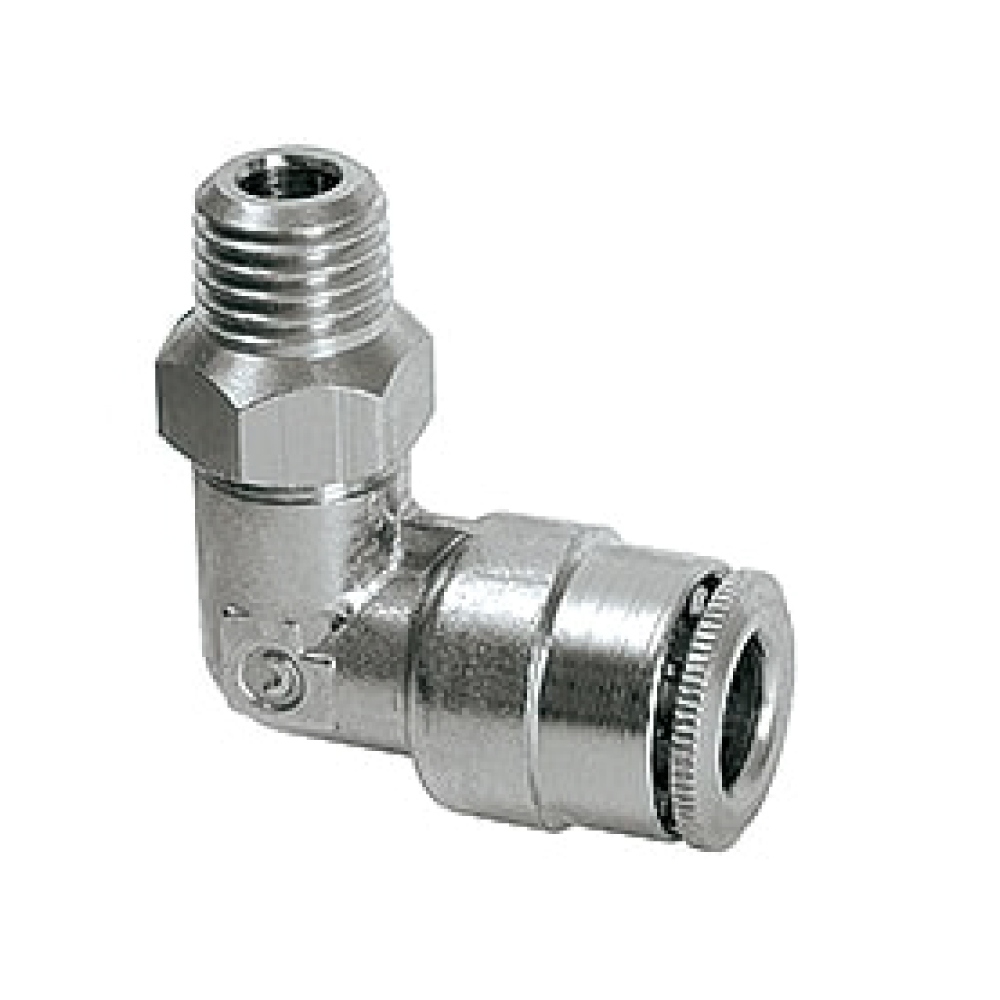Perma 101507 Tube connector M8x1 male for tube oØ 6 mm 90° rotary type