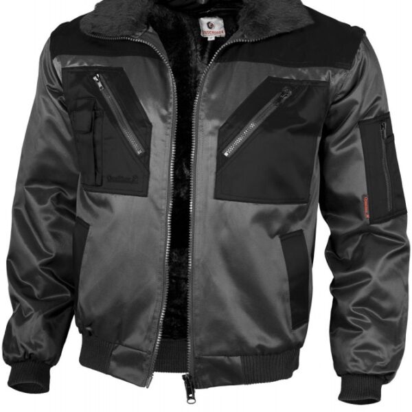 Qualitex 10004 2 colors winter working pilot jacket grey-black