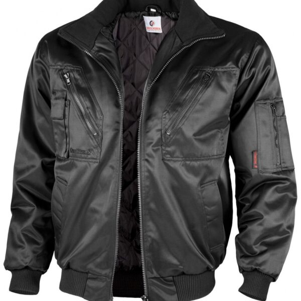 Qualitex 103017 Pilot jacket with fixed lining black S-XXXXL