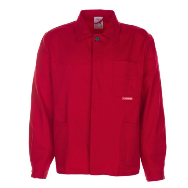 Planam BW290/0103 Work jacket 100% cotton red XS-3XL