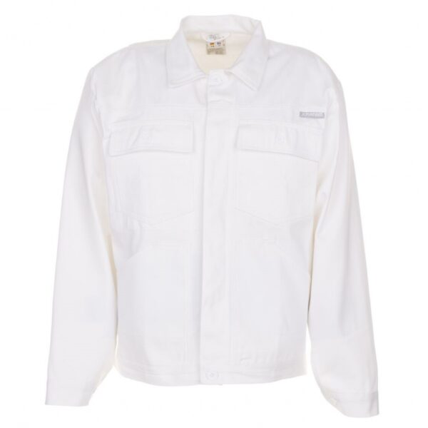 Planam BW290/0110 Waisted work jacket 100% cotton pure white XS-3XL