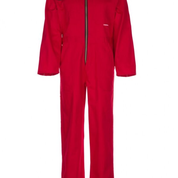 Planam BW290/0128 Cotton workwear rallye overall mid red Size 52 / 62