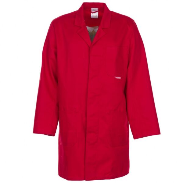 Planam BW290/0136 Working coat 100% cotton red XS-3XL