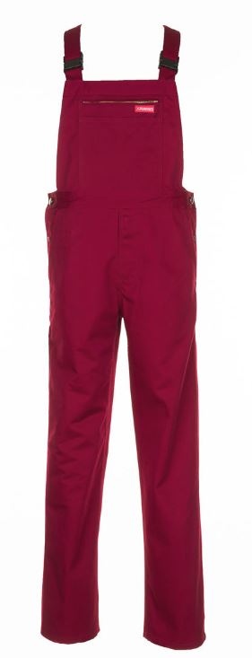Planam MG260/0831 Robust work dungarees bordeaux XS-3XL