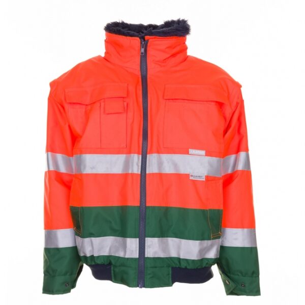 Planam 2048 High visibility - Comfort-Jacket - Orange/green