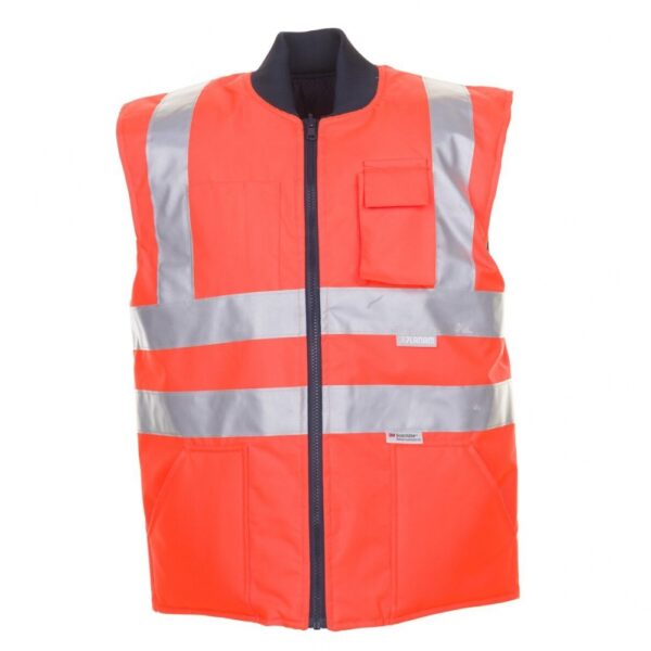Planam 2071 High visibility winter waistcoat Orange S-4XL