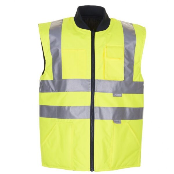 Planam 2072 High visibility winter waistcoat Yellow S-4XL